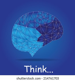 Creative concept of the human brain, vector illustration