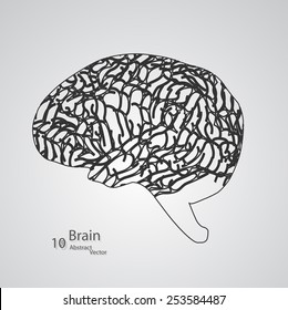 Creative concept of the human brain,  vector elegant illustration