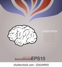 Creative concept of the human brain, vector image