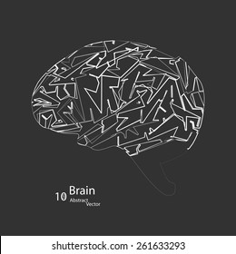 Creative concept of the human brain,  vector elegant illustration