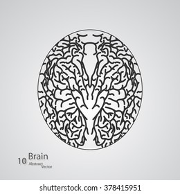 Creative concept of the human brain,  vector elegant illustration