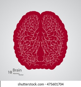 Creative concept of the human brain, vector elegant illustration