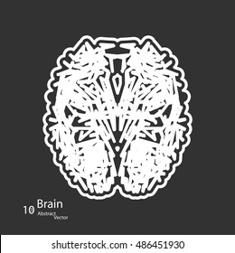 Creative concept of the human brain, vector elegant illustration