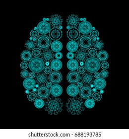 Creative concept of the human brain, vector illustration.