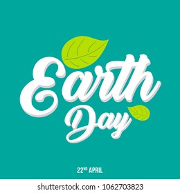 Creative concept illustration for World Earth Day on April 22. Can be used for posters, banners, campaigns, backgrounds, greetings, print, badge, label, symbol, typographic logo and designs.