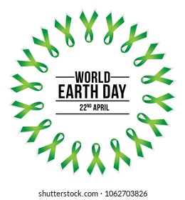 Creative concept illustration for World Earth Day on April 22. Can be used for posters, banners, campaigns, backgrounds, greetings, print, badge, label, symbol, typographic logo and designs.