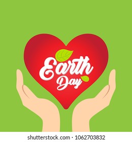 Creative concept illustration for World Earth Day on April 22. Can be used for posters, banners, campaigns, backgrounds, greetings, print, badge, label, symbol, typographic logo and designs.