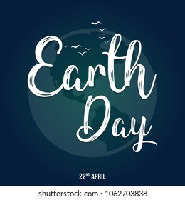 Creative concept illustration for World Earth Day on April 22. Can be used for posters, banners, campaigns, backgrounds, greetings, print, badge, label, symbol, typographic logo and designs.