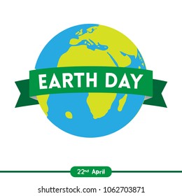 Creative concept illustration for World Earth Day on April 22. Can be used for posters, banners, campaigns, backgrounds, greetings, print, badge, label, symbol, typographic logo and designs.