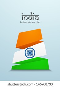 Concepto creativo para el Día de la Independencia de la India con fondo azul.