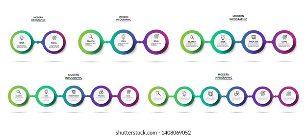 Creative concept for infographic with 2, 3, 4, 5, 6 steps, options, parts or processes. Business data visualization. Vector business template for timeline presentation.