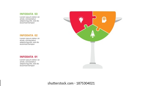 Creative concept for infographic with 3 steps, options, parts or processes. Business data visualization