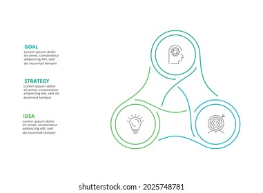Creative concept for infographic with 3 steps, options, parts or processes. Business data visualization.