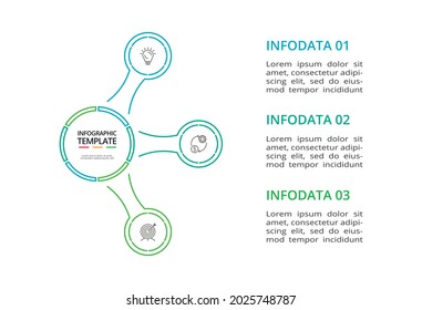 Creative concept for infographic with 3 steps, options, parts or processes. Business data visualization.