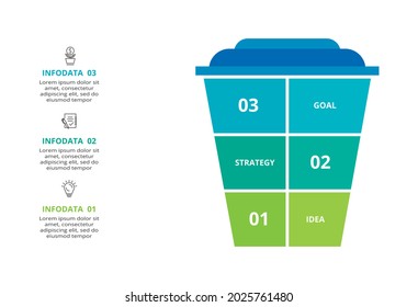 Creative concept for infographic with 3 steps, options, parts or processes. Business data visualization.