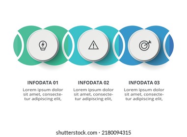 Creative concept for infographic with 3 steps, options, parts or processes. Business data visualization.