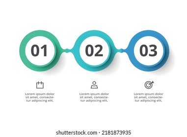 Creative Concept For Infographic With 3 Steps, Options, Parts Or Processes. Business Data Visualization.