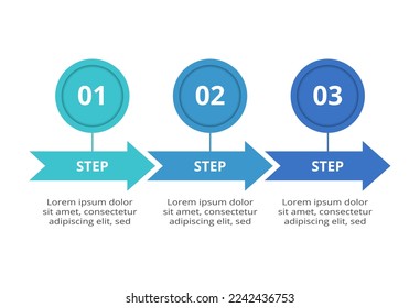 Creative concept for infographic with 3 steps, options, parts or processes.