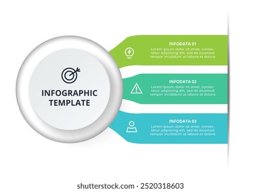 Creative concept for infographic with 3 steps, options, parts or processes. Business data visualization.