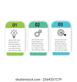 Creative concept for infographic with 3 steps, options, parts or processes. Business