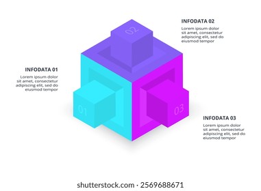 Creative concept for infographic with 3 steps, options, parts or processes. Business data visualization.