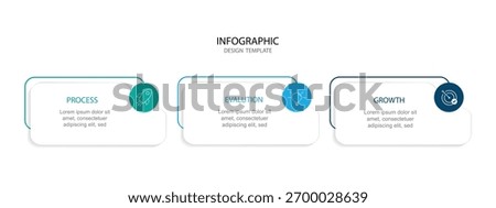 Creative concept for infographic with 3 steps, options, parts or processes. Business data visualization.
