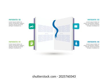 Creative concept for infographic with 4 steps, options, parts or processes. Business data visualization.