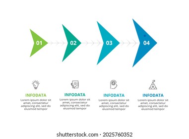 Creative concept for infographic with 4 steps, options, parts or processes. Business data visualization.