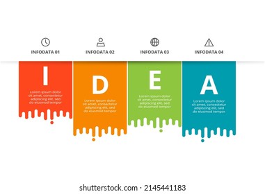 Creative concept for infographic with 4 steps, options, parts or processes. Business data visualization.