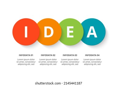 Creative concept for infographic with 4 steps, options, parts or processes. Business data visualization.