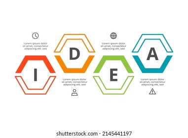 Creative concept for infographic with 4 steps, options, parts or processes. Business data visualization.
