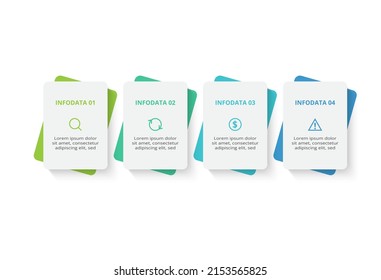 Creative concept for infographic with 4 steps, options, parts or processes. Business data visualization.