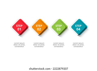 Creative concept for infographic with 4 steps, options, parts or processes.