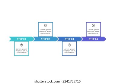 Creative concept for infographic with 4 steps, options, parts or processes.