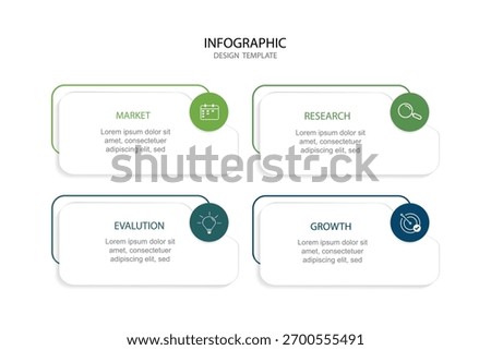 Creative concept for infographic with 4 steps, options, parts or processes. Business data visualization.