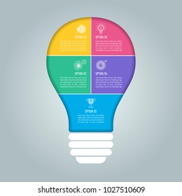 Creative concept for infographic with 5 options, parts or processes. Timeline infographic business design and marketing icons for presentation, annual report, diagram, workflow layout and web design.