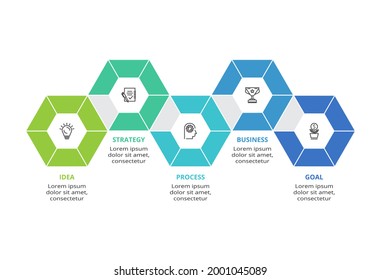 Creative concept for infographic with 5 steps, options, parts or processes. Business data visualization.