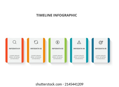 Creative concept for infographic with 5 steps, options, parts or processes. Business data visualization.
