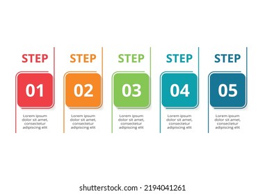 Creative concept for infographic with 5 steps, options, parts or processes. Business data visualization.