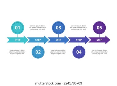 Creative concept for infographic with 5 steps, options, parts or processes.
