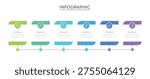 Creative concept for infographic with 6 steps, options, parts or processes. Business data visualization