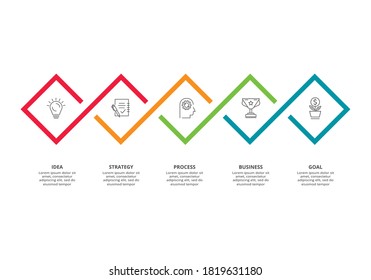 Concepto creativo para infografía con 6 pasos, opciones, partes o procesos. Visualización de datos empresariales.