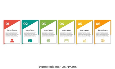 Creative concept for infographic with 6 steps, options, parts or processes. Business data visualization