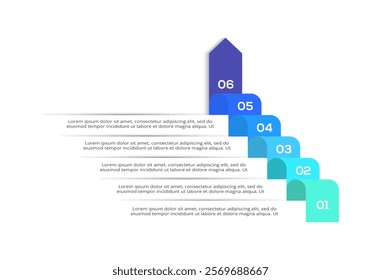 Creative concept for infographic with 6 steps, options, parts or processes. Business data visualization.