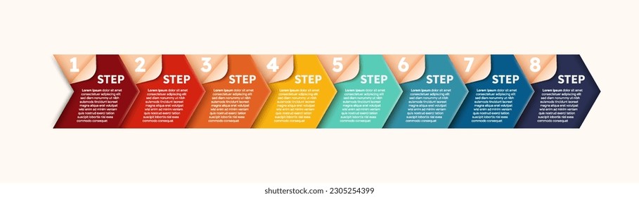 Creative concept infographic 8 options steps parts elements data visualization vector design template for presentations advertising layouts annual reports