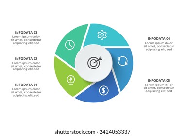 Concepto creativo para infografía con 9 pasos, opciones, partes o procesos. Visualización de datos empresariales.