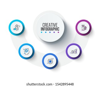 Creative concept for infographic. Business data visualization. Abstract elements diagram with 5 steps, options, parts or processes. Vector business template for presentation.