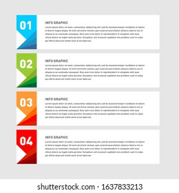 Creative concept for infographic. Business data visualization. Abstract elements diagram with 4 steps