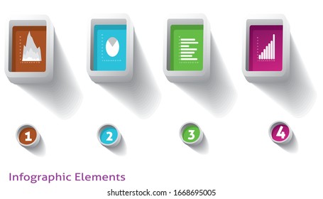  Concepto creativo para infografía.Visualización de datos empresariales.  Un diagrama abstracto de elementos con 3 pasos, opciones, piezas o procesos.Plantilla de negocio de vectores para presentación.