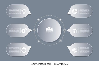 Creative concept infographic for Business data visualization.Process chart abstract elements of graph, diagram with steps, options, parts or processes.Vector business template for presentation. 